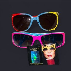 Vintage 80s splatter paint Playboy Shades